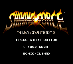 Shining Force Title Screen